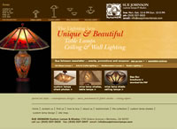 website development for Sue Johnson Lamps